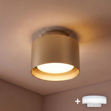 BRILAGI - LED taškinis šviestuvas BACKLIT 1xGX53/15W/230V + LED/3W skersmuo 10 cm auksinis