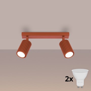 Brilagi - LED taškinis šviestuvas CRESTO 2xGU10/10W/230V raudonas