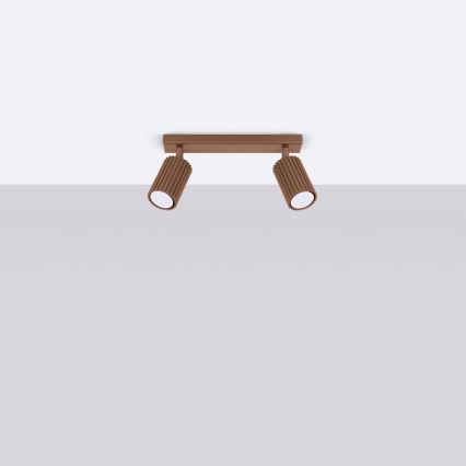 Brilagi - LED taškinis šviestuvas CRESTO 2xGU10/10W/230V rudas