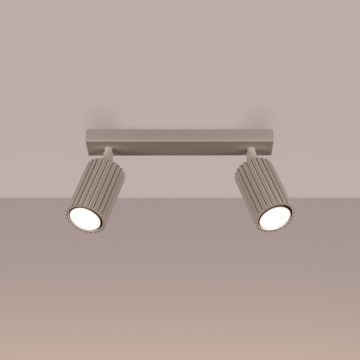 Brilagi - LED taškinis šviestuvas CRESTO 2xGU10/10W/230V rudo-pilkas