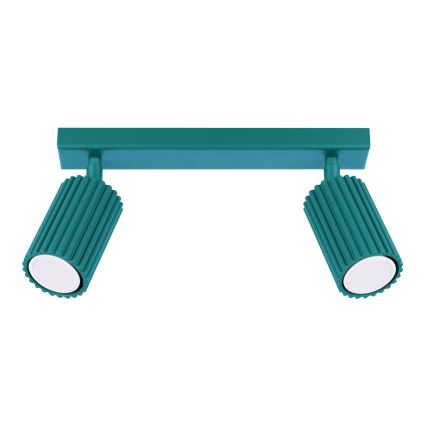 Brilagi - LED taškinis šviestuvas CRESTO 2xGU10/10W/230V tirkizinis