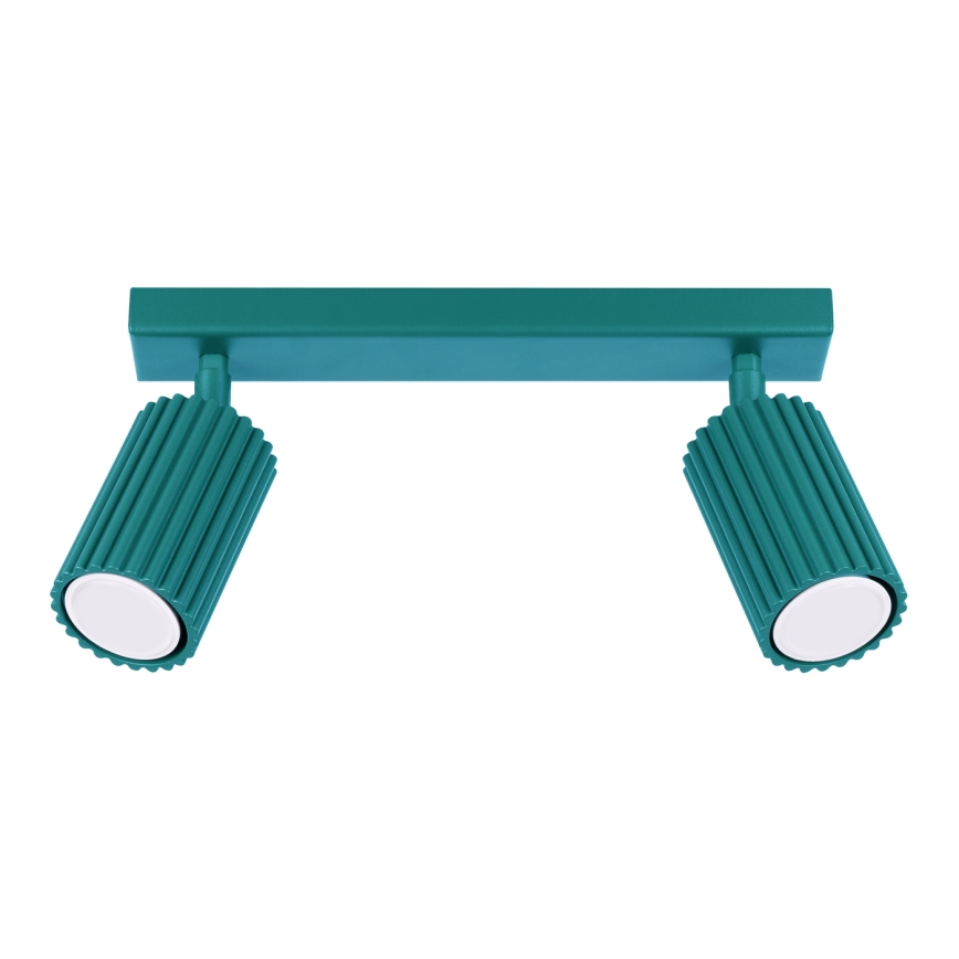 Brilagi - LED taškinis šviestuvas CRESTO 2xGU10/10W/230V tirkizinis