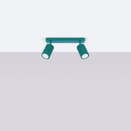 Brilagi - LED taškinis šviestuvas CRESTO 2xGU10/10W/230V tirkizinis