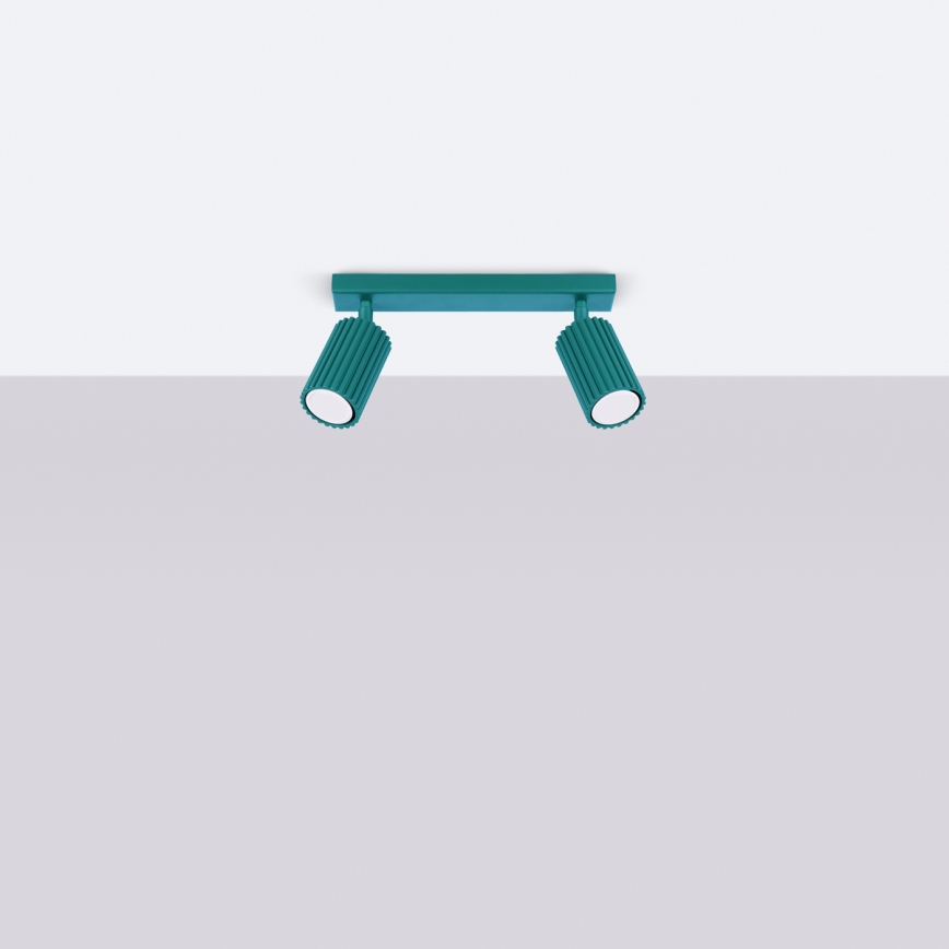 Brilagi - LED taškinis šviestuvas CRESTO 2xGU10/10W/230V tirkizinis