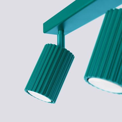 Brilagi - LED taškinis šviestuvas CRESTO 2xGU10/10W/230V tirkizinis