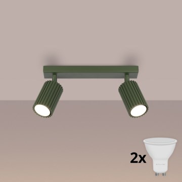 Brilagi - LED taškinis šviestuvas CRESTO 2xGU10/10W/230V žalias