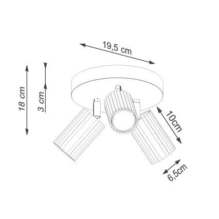 BRILAGI - LED taškinis šviestuvas CRESTO 3xGU10/10W/230V oranžinis