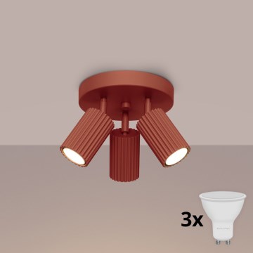 Brilagi - LED taškinis šviestuvas CRESTO 3xGU10/10W/230V raudonas