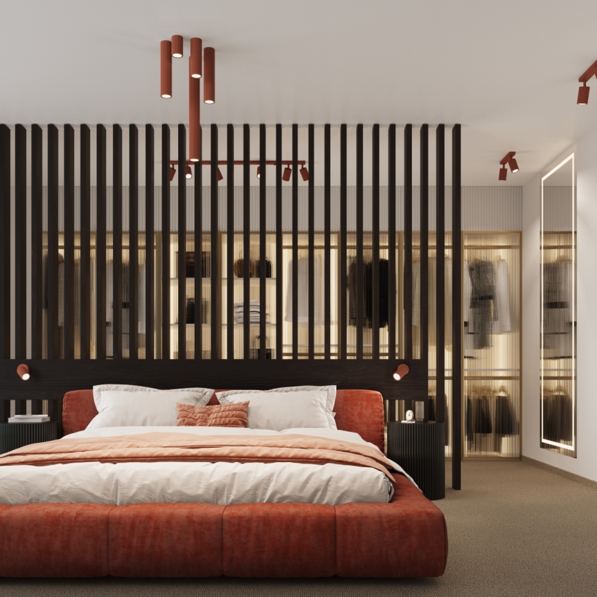 Brilagi - LED taškinis šviestuvas CRESTO 3xGU10/10W/230V raudonas