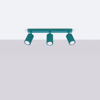 Brilagi - LED taškinis šviestuvas CRESTO 3xGU10/10W/230V turkio spalvos