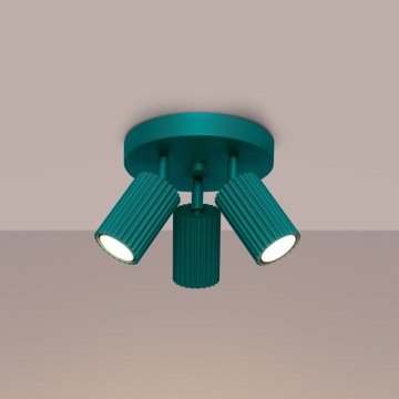 Brilagi - LED taškinis šviestuvas CRESTO 3xGU10/10W/230V turkio spalvos