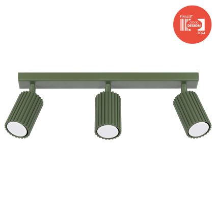 Brilagi - LED taškinis šviestuvas CRESTO 3xGU10/10W/230V žalias