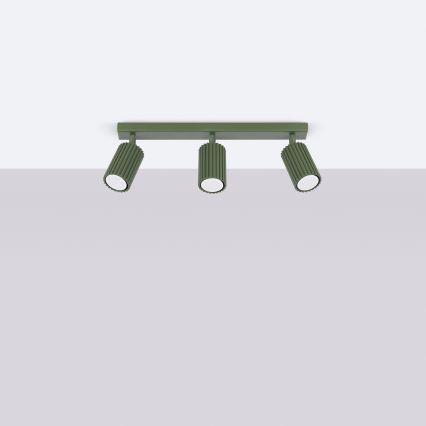 Brilagi - LED taškinis šviestuvas CRESTO 3xGU10/10W/230V žalias