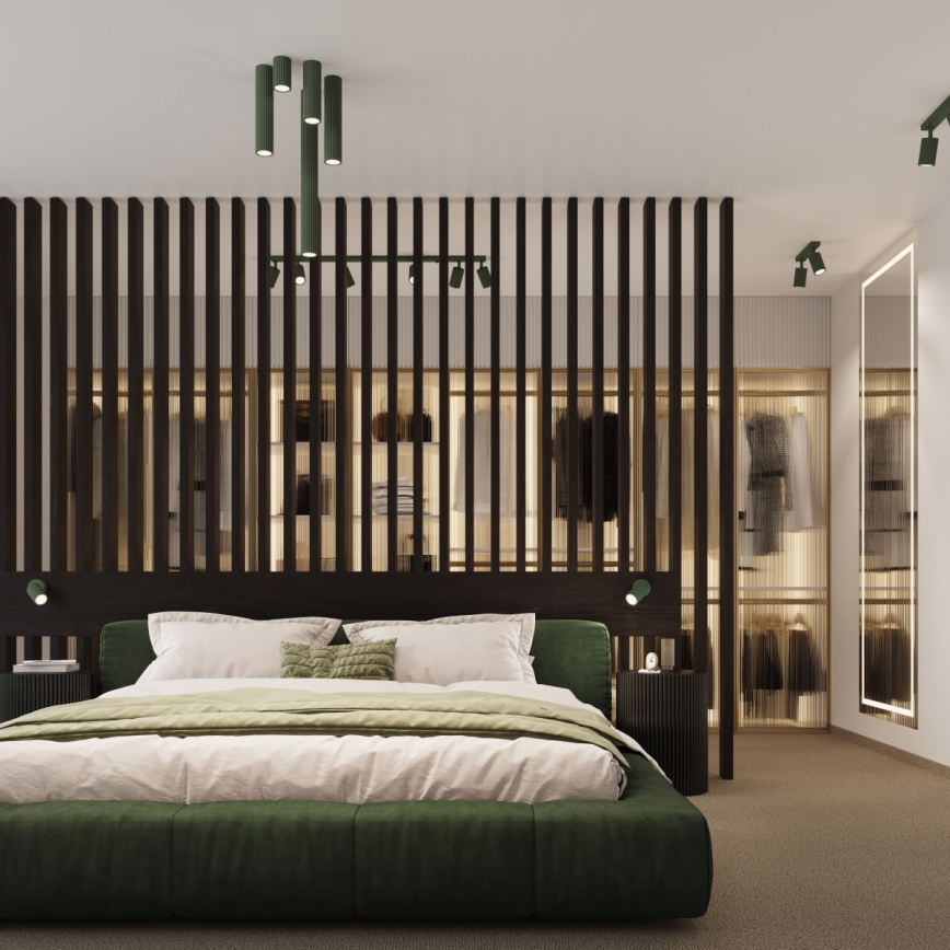 Brilagi - LED taškinis šviestuvas CRESTO 3xGU10/10W/230V žalias