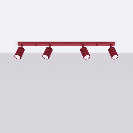 Brilagi - LED taškinis šviestuvas CRESTO 4xGU10/10W/230V bordo