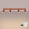 BRILAGI - LED taškinis šviestuvas CRESTO 4xGU10/10W/230V oranžinis