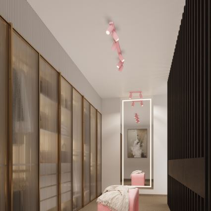 Brilagi - LED taškinis šviestuvas CRESTO 4xGU10/10W/230V rožinė