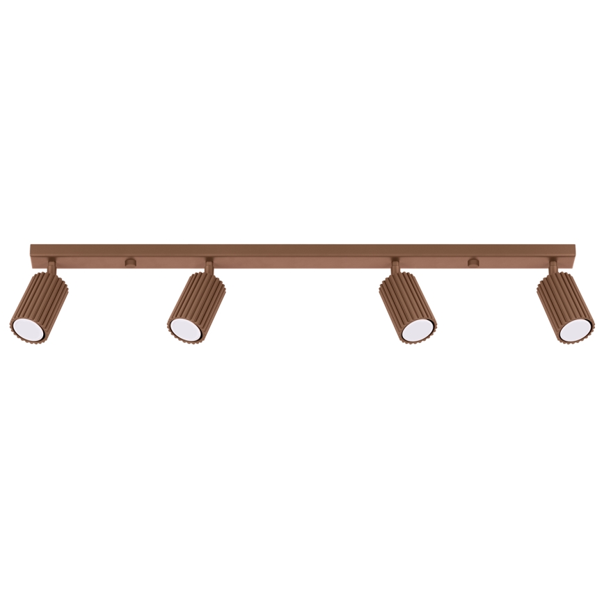 Brilagi - LED taškinis šviestuvas CRESTO 4xGU10/10W/230V rudas