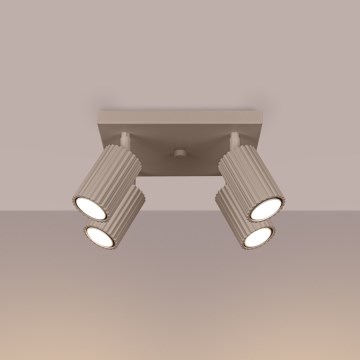 Brilagi - LED taškinis šviestuvas CRESTO 4xGU10/10W/230V rudo-pilkas