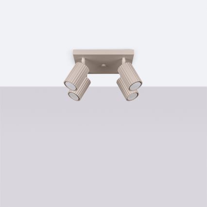 Brilagi - LED taškinis šviestuvas CRESTO 4xGU10/10W/230V rudo-pilkas