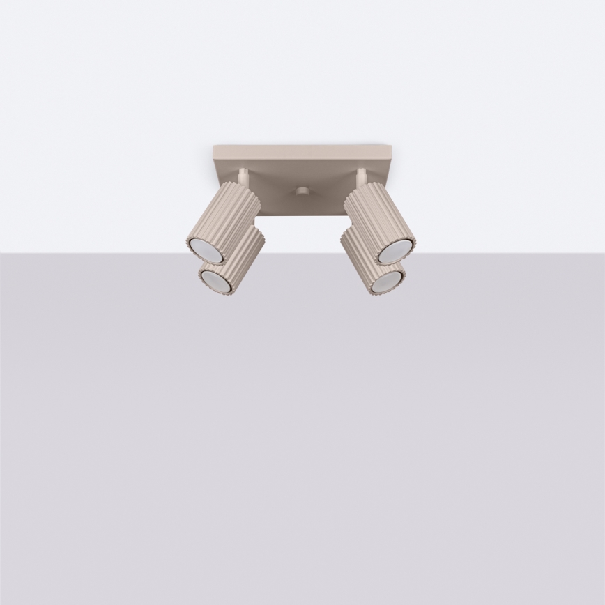 Brilagi - LED taškinis šviestuvas CRESTO 4xGU10/10W/230V rudo-pilkas