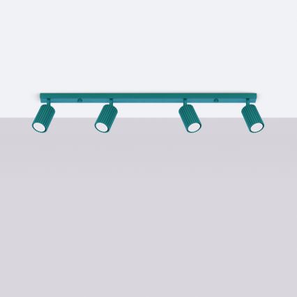 Brilagi - LED taškinis šviestuvas CRESTO 4xGU10/10W/230V turkio spalvos