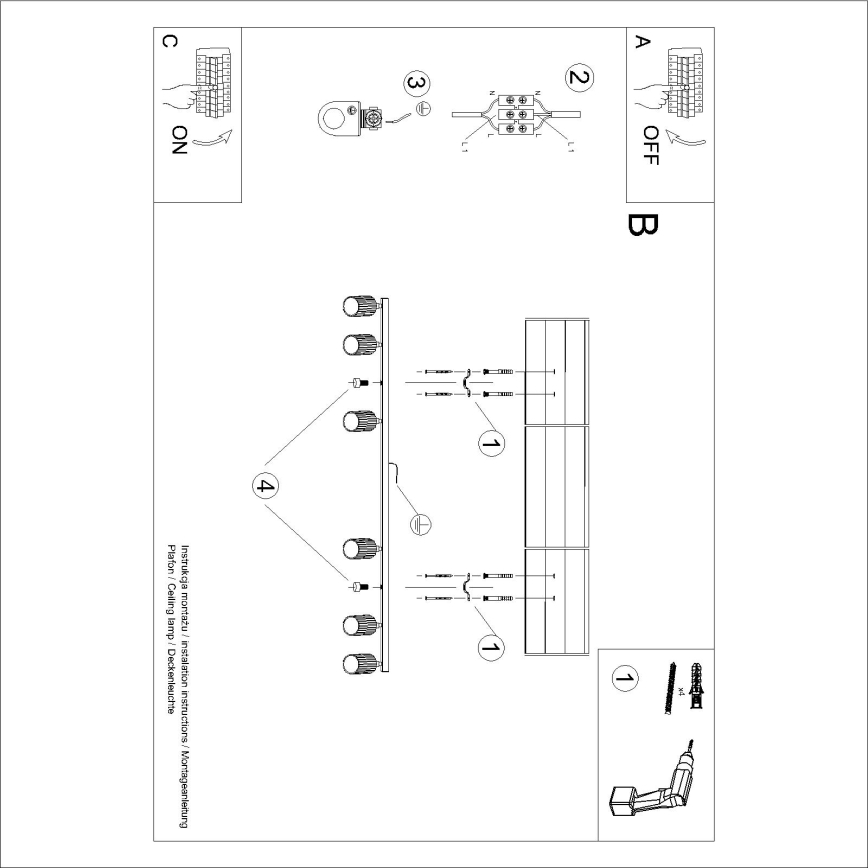 Brilagi - LED taškinis šviestuvas CRESTO 6xGU10/10W/230V bordo
