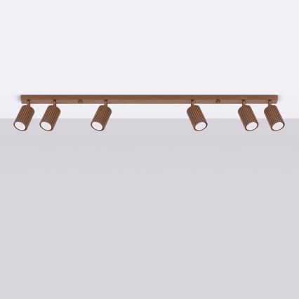 Brilagi - LED taškinis šviestuvas CRESTO 6xGU10/10W/230V rudas