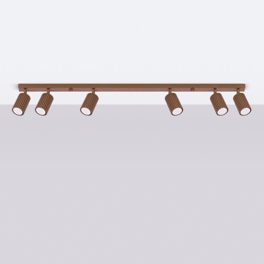 Brilagi - LED taškinis šviestuvas CRESTO 6xGU10/10W/230V rudas