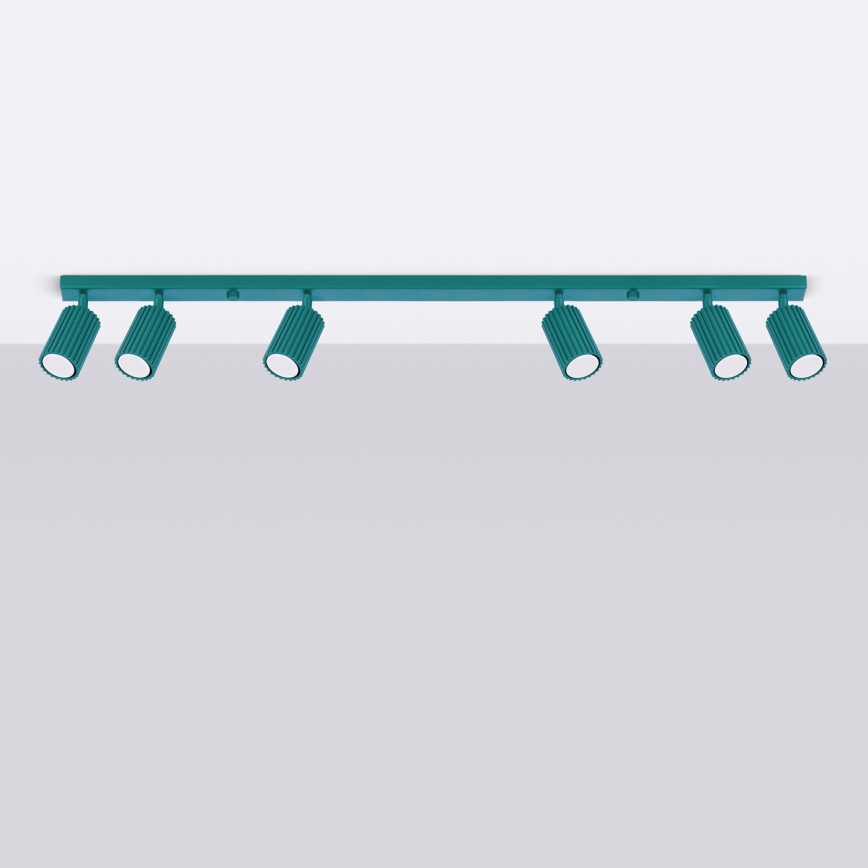 Brilagi - LED taškinis šviestuvas CRESTO 6xGU10/10W/230V turkio spalvos