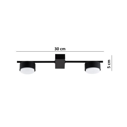 Brilagi - LED taškinis šviestuvas MONO 2xGX53/12W/230V juodas