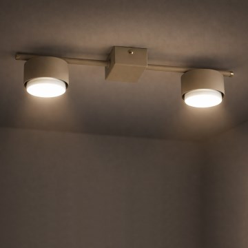 Brilagi - LED taškinis šviestuvas MONO 2xGX53/12W/230V smėlio spalvos
