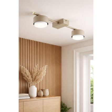 Brilagi - LED taškinis šviestuvas MONO 2xGX53/12W/230V smėlio spalvos