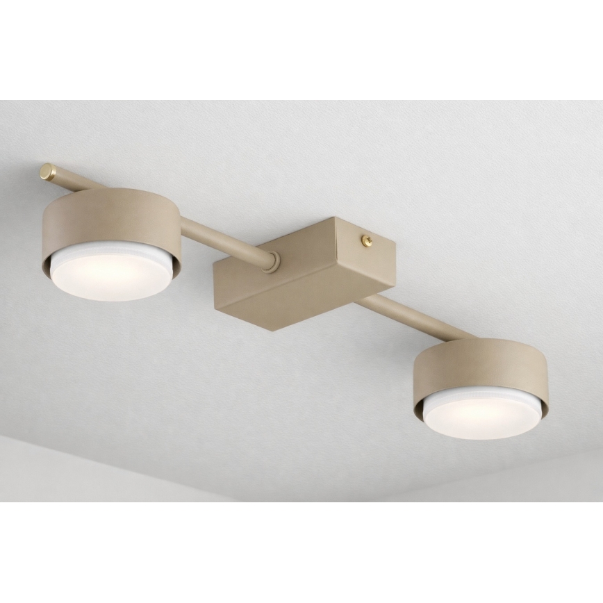 Brilagi - LED taškinis šviestuvas MONO 2xGX53/12W/230V smėlio spalvos
