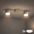 Brilagi - LED taškinis šviestuvas MONO 2xGX53/13W/230V, smėlinės spalvos