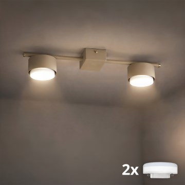 Brilagi - LED taškinis šviestuvas MONO 2xGX53/30W/230V, smėlinės spalvos