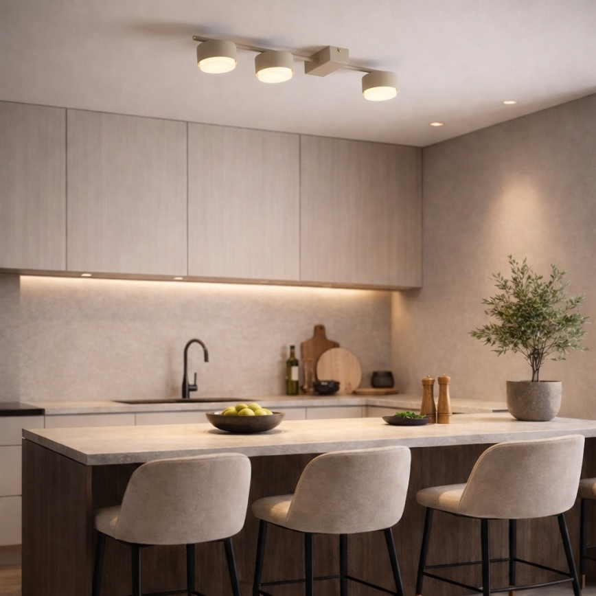 Brilagi - LED taškinis šviestuvas MONO 3xGX53/12W/230V smėlio spalvos