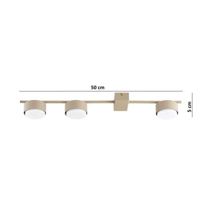 Brilagi - LED taškinis šviestuvas MONO 3xGX53/12W/230V smėlio spalvos