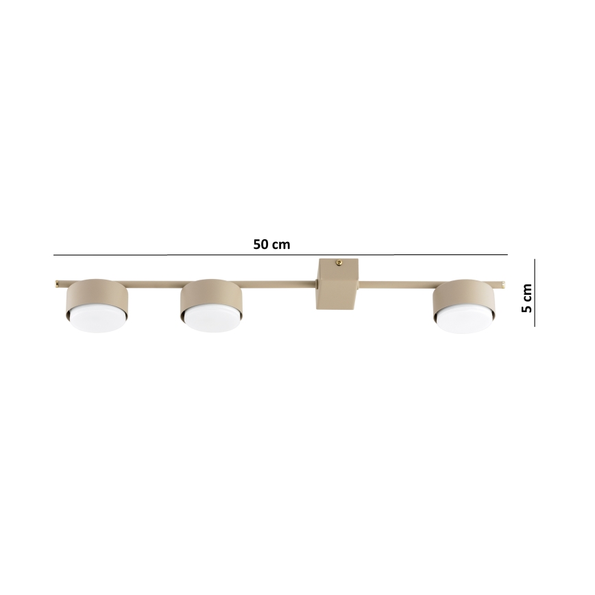 Brilagi - LED taškinis šviestuvas MONO 3xGX53/12W/230V smėlio spalvos