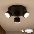 Brilagi - LED taškinis šviestuvas MONO 3xGX53/30W/230V juodas