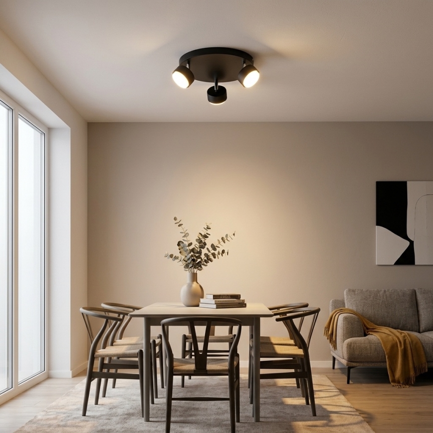 Brilagi - LED taškinis šviestuvas MONO 3xGX53/30W/230V juodas