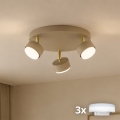Brilagi - LED taškinis šviestuvas MONO 3xGX53/30W/230V smėlinė/auksinė