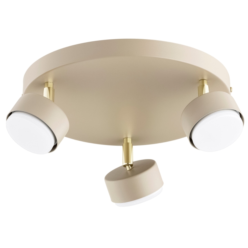 Brilagi - LED taškinis šviestuvas MONO 3xGX53/30W/230V smėlinė/auksinė