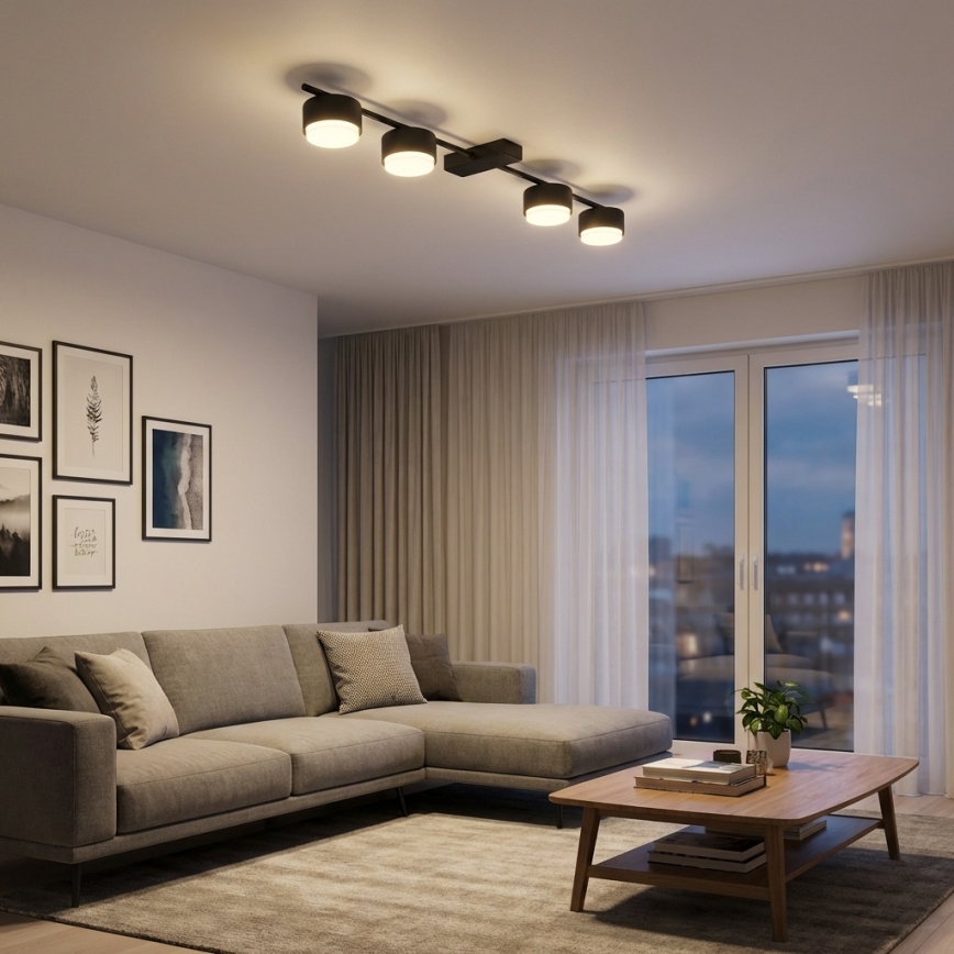 Brilagi - LED taškinis šviestuvas MONO 4xGX53/12W/230V juodas