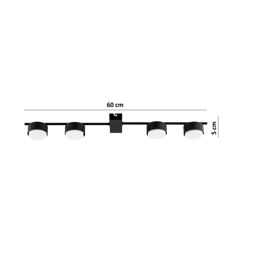 Brilagi - LED taškinis šviestuvas MONO 4xGX53/12W/230V juodas