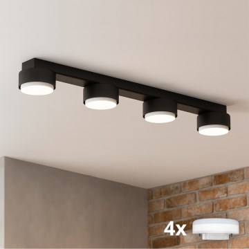 Brilagi - LED taškinis šviestuvas MONO 4xGX53/12W/230V juodas