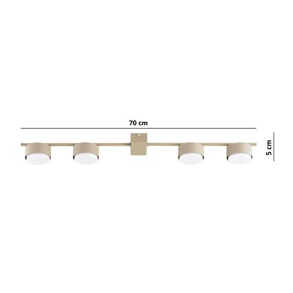 Brilagi - LED taškinis šviestuvas MONO 4xGX53/12W/230V smėlio spalvos