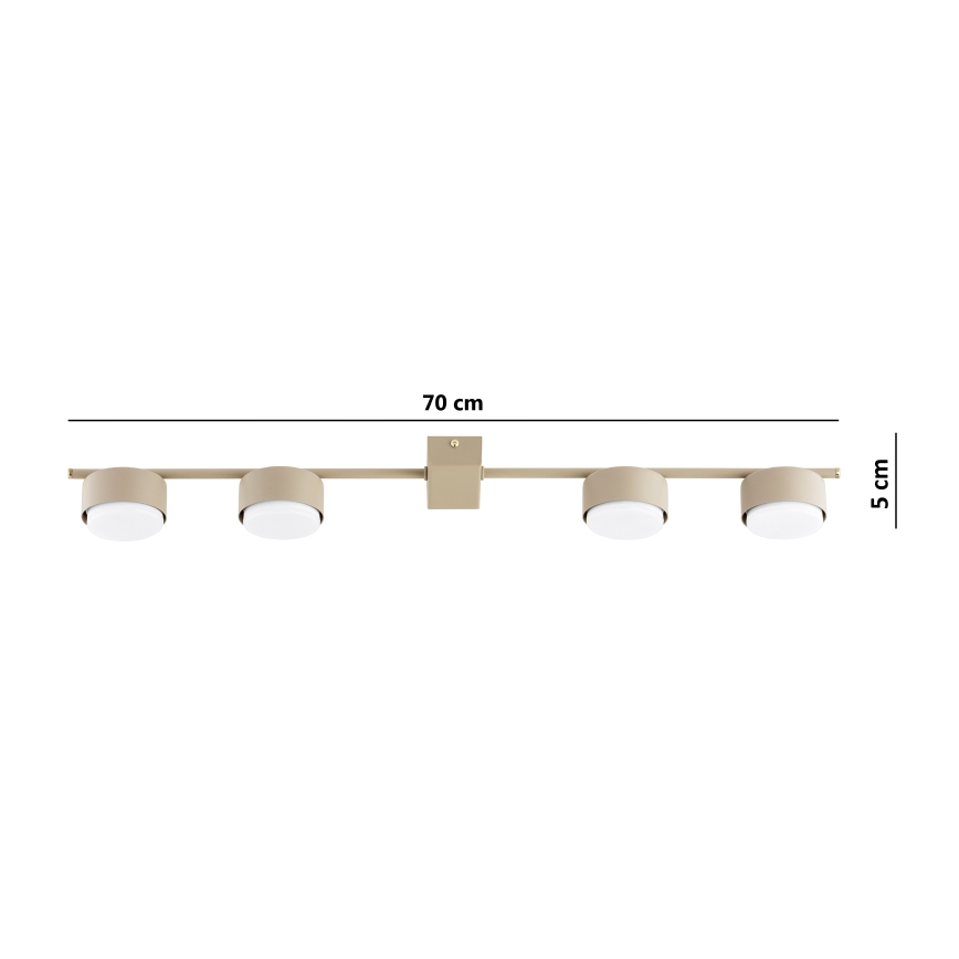 Brilagi - LED taškinis šviestuvas MONO 4xGX53/12W/230V smėlio spalvos
