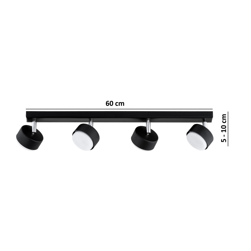Brilagi - LED taškinis šviestuvas MONO 4xGX53/30W/230V juodas