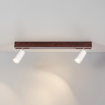 BRILAGI - LED taškinis šviestuvas SELE 2xGU10/30W/230V + LED/15W balta/ąžuolo dekoras